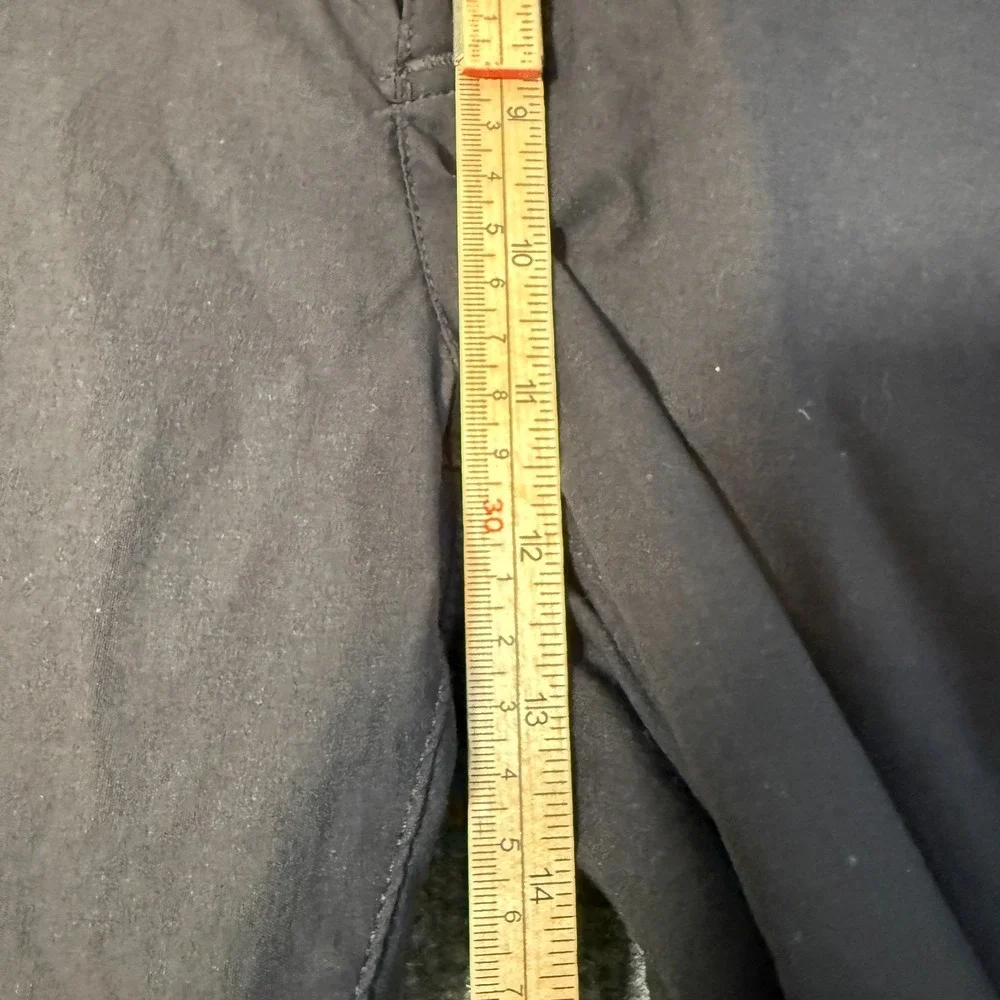 Eddie Bauer Fleece Lined Tech‎ Pants Mens 40x30 Black Nylon Cargo Straight Leg